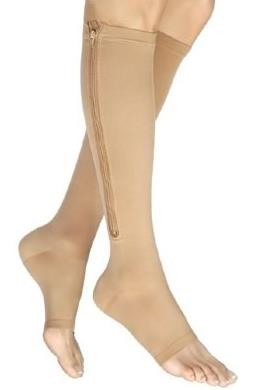 Knee-high Zipper Compression Stockings